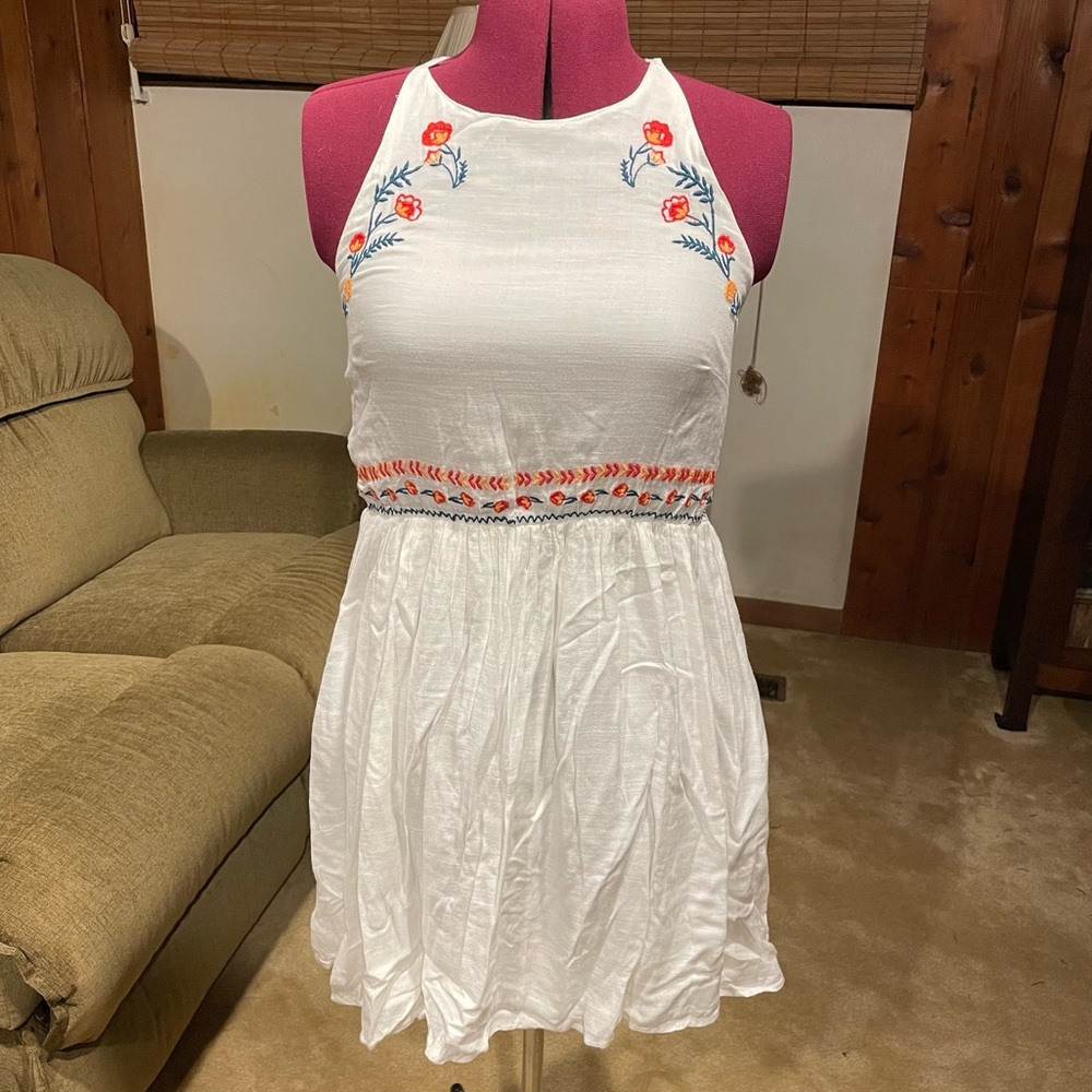 Lulu Mini Dress - White and Floral